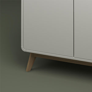 Ren Home Leva Scandinavian Style Accent Cabinet, White - Charleswood White