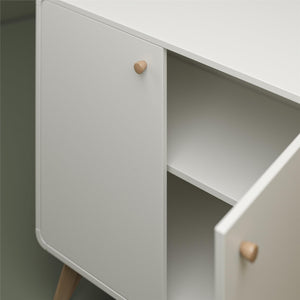 Ren Home Leva Scandinavian Style Accent Cabinet, White - Charleswood White