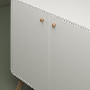 Ren Home Leva Scandinavian Style Accent Cabinet, White - Charleswood White