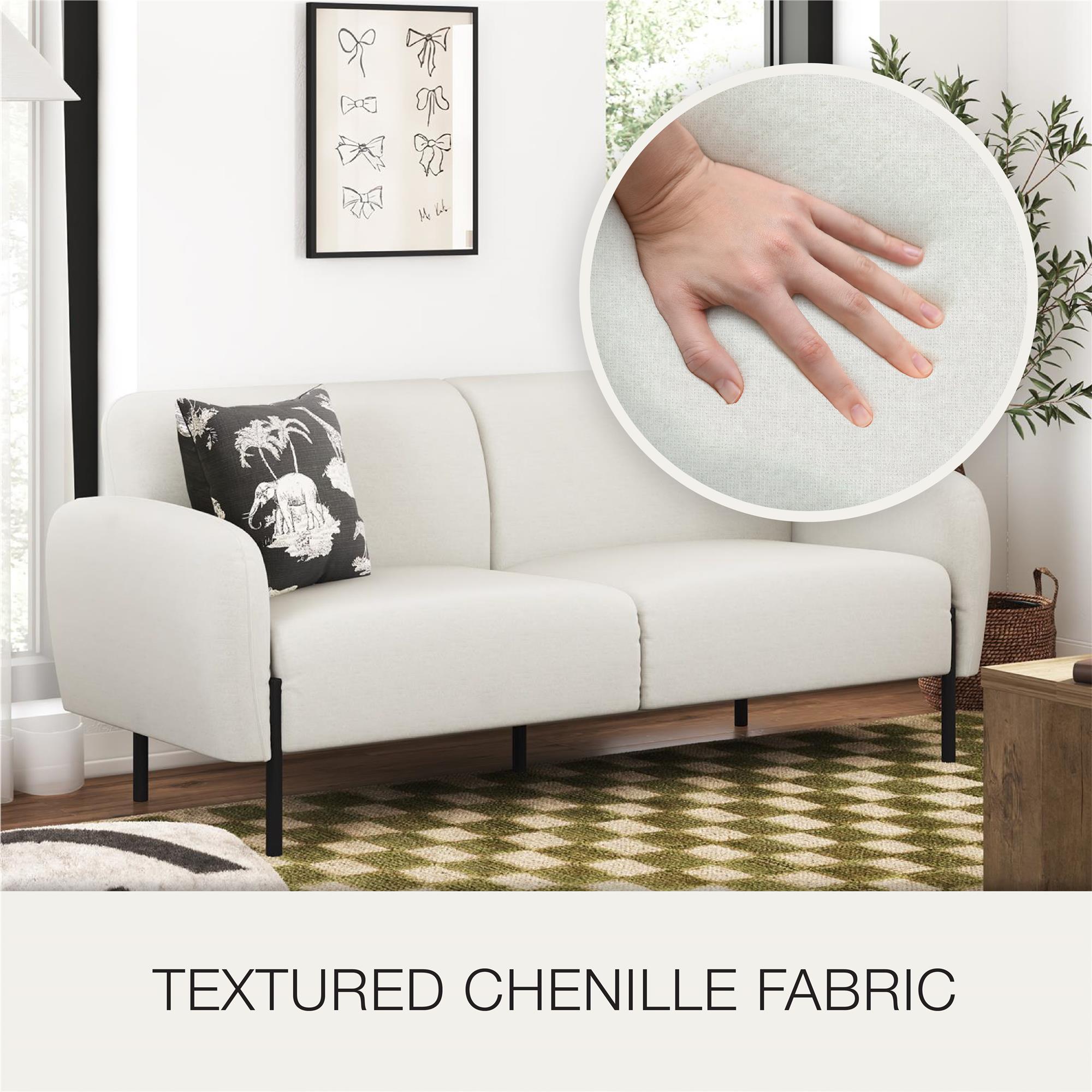 Mr. Kate Roxanne 73.5" Upholstered Sofa - Ivory Textured Chenille - 2-Seater