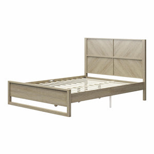 DHP Archer Wood Bed Frame with Headboard, Queen, Mesa - Mesa - Queen