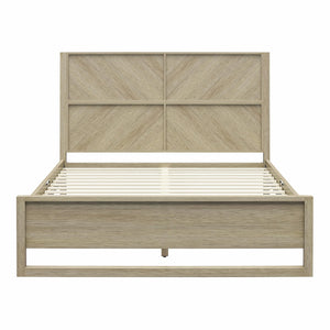 DHP Archer Wood Bed Frame with Headboard, Queen, Mesa - Mesa - Queen