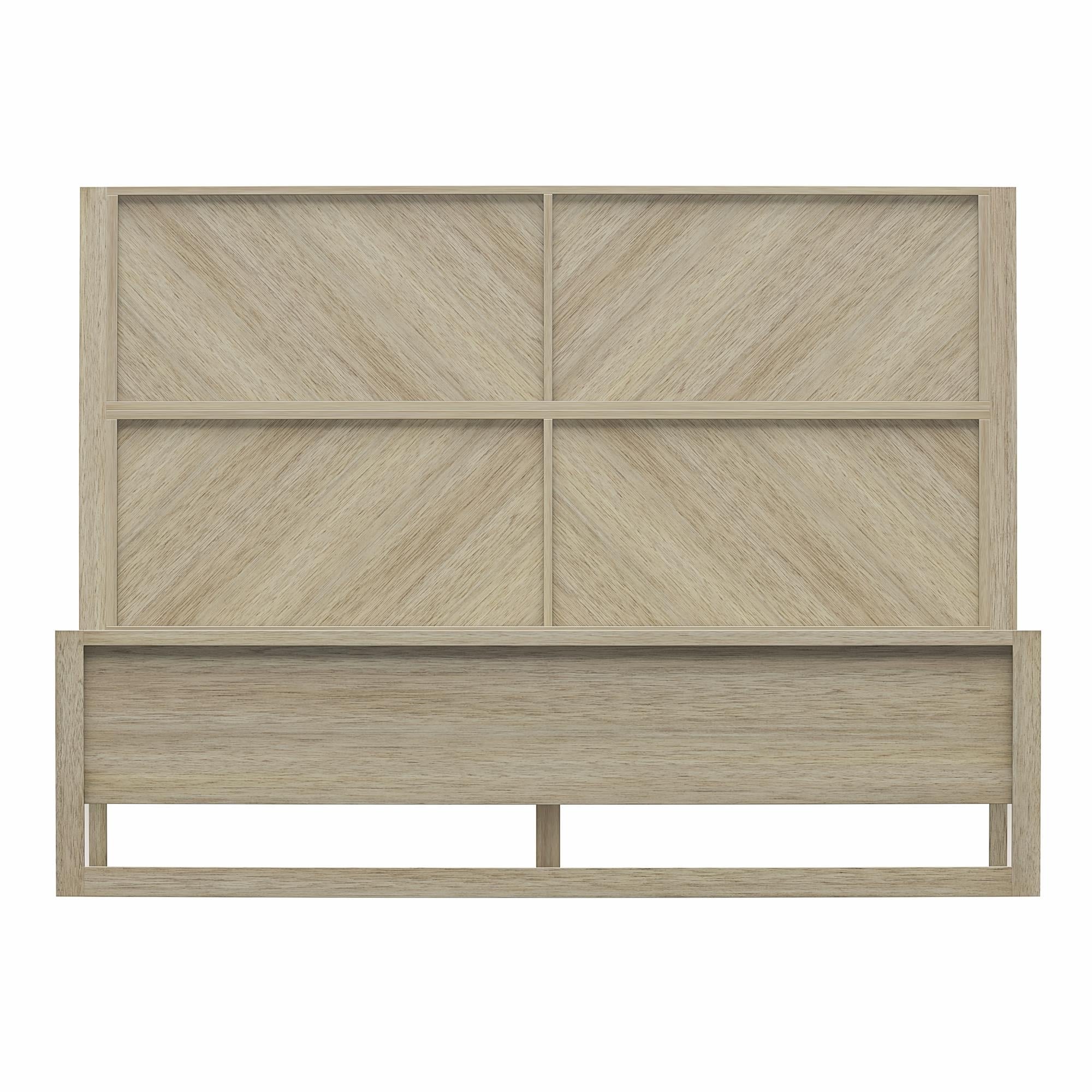 DHP Archer Wood Bed Frame with Headboard, Queen, Mesa - Mesa - Queen