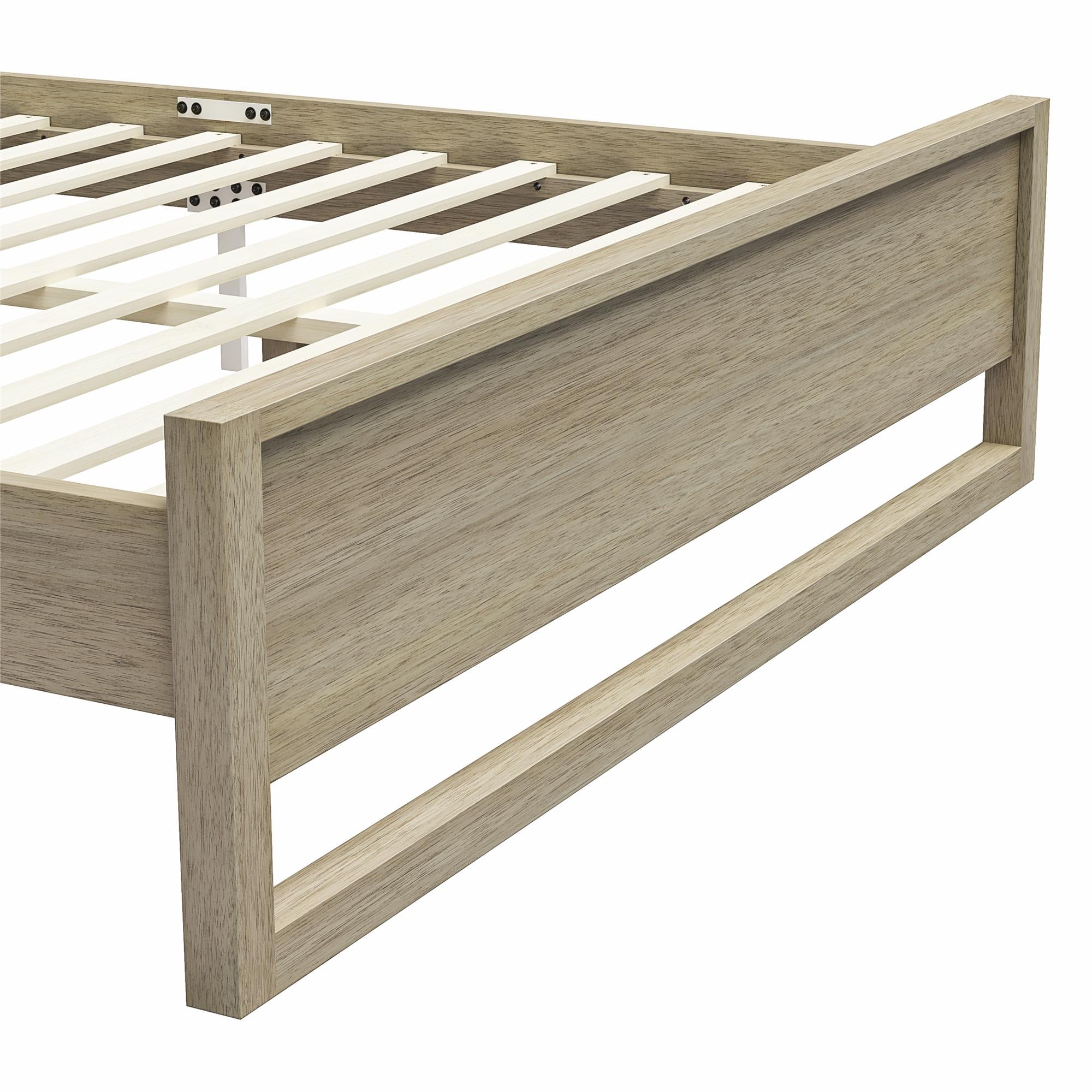 DHP Archer Wood Bed Frame with Headboard, Queen, Mesa - Mesa - Queen