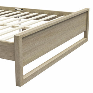 DHP Archer Wood Bed Frame with Headboard, Queen, Mesa - Mesa - Queen