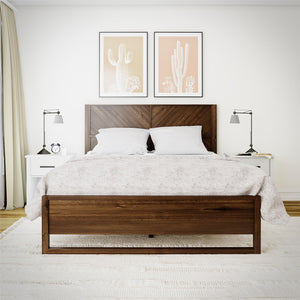 DHP Archer Wood Bed Frame with Headboard, Queen, Prominence - Prominence - Queen