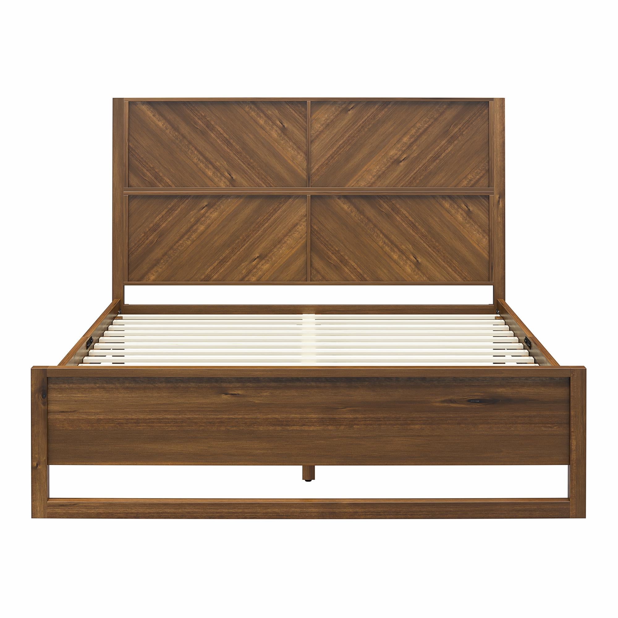 DHP Archer Wood Bed Frame with Headboard, Queen, Prominence - Prominence - Queen