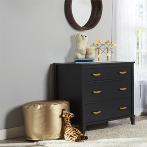 Monarch Hill Hawken 3 Drawer Dresser, Black - Black