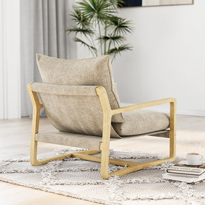 DHP Mira Accent Chair - Ivory - 1-Seater