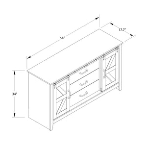 Alton Farmhouse 3 Drawer/2 Door Dresser, Magnolia Oak - Magnolia Oak - 3 Drawer