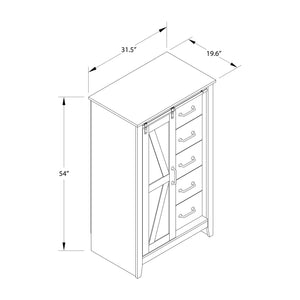 Alton Farmhouse Gentleman's Chest, Magnolia Oak - Magnolia Oak - 5 Drawer
