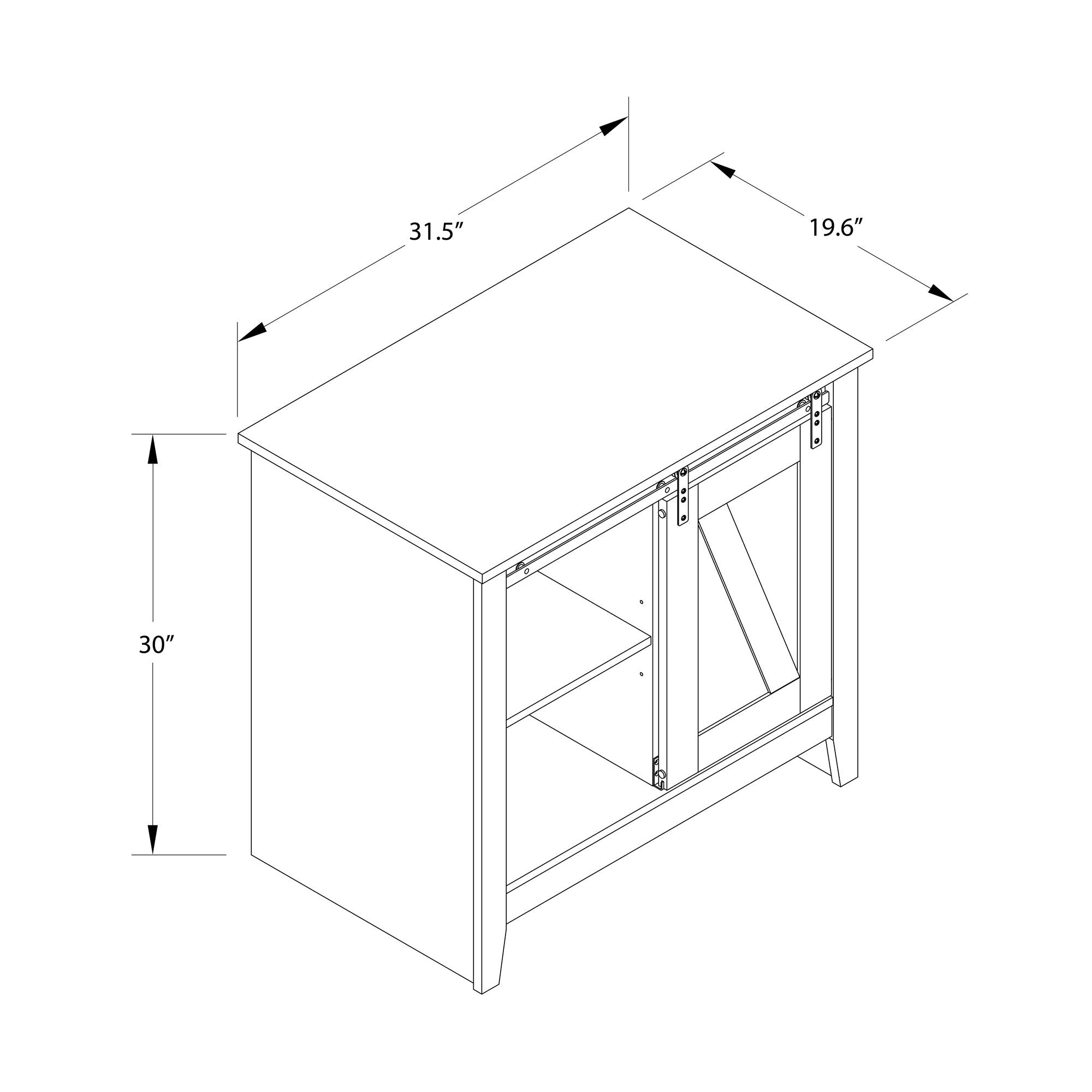 Alton Farmhouse Nightstand with 4 Shelves, Magnolia Oak - Magnolia Oak
