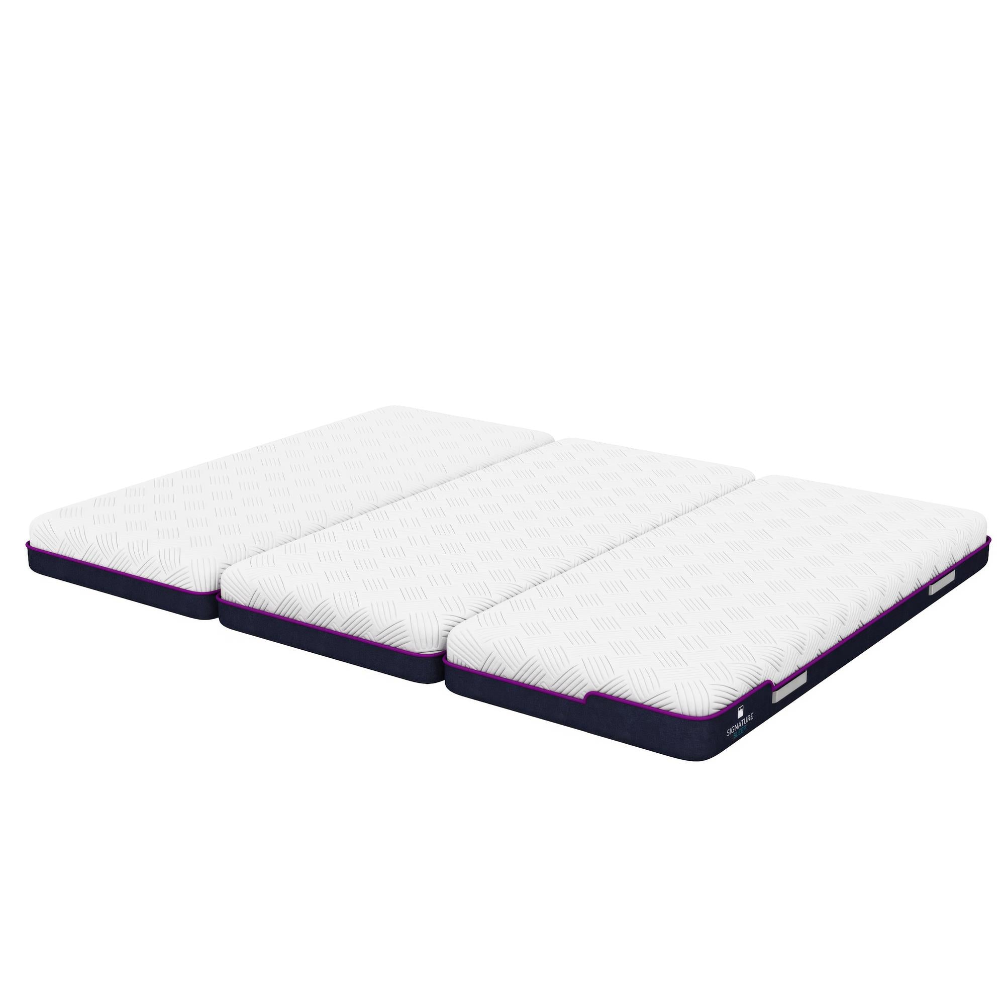 Signature Sleep Tucker Queen Size Tri-Fold Memory Foam Mattress - White - Queen