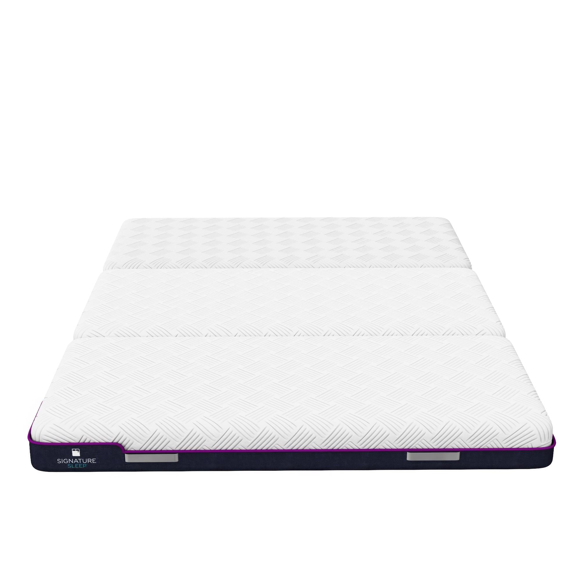 Signature Sleep Tucker Queen Size Tri-Fold Memory Foam Mattress - White - Queen