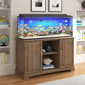 Ollie & Hutch Harbor 50 - 75 Gallon Aquarium or Terrarium Stand - Rustic Oak