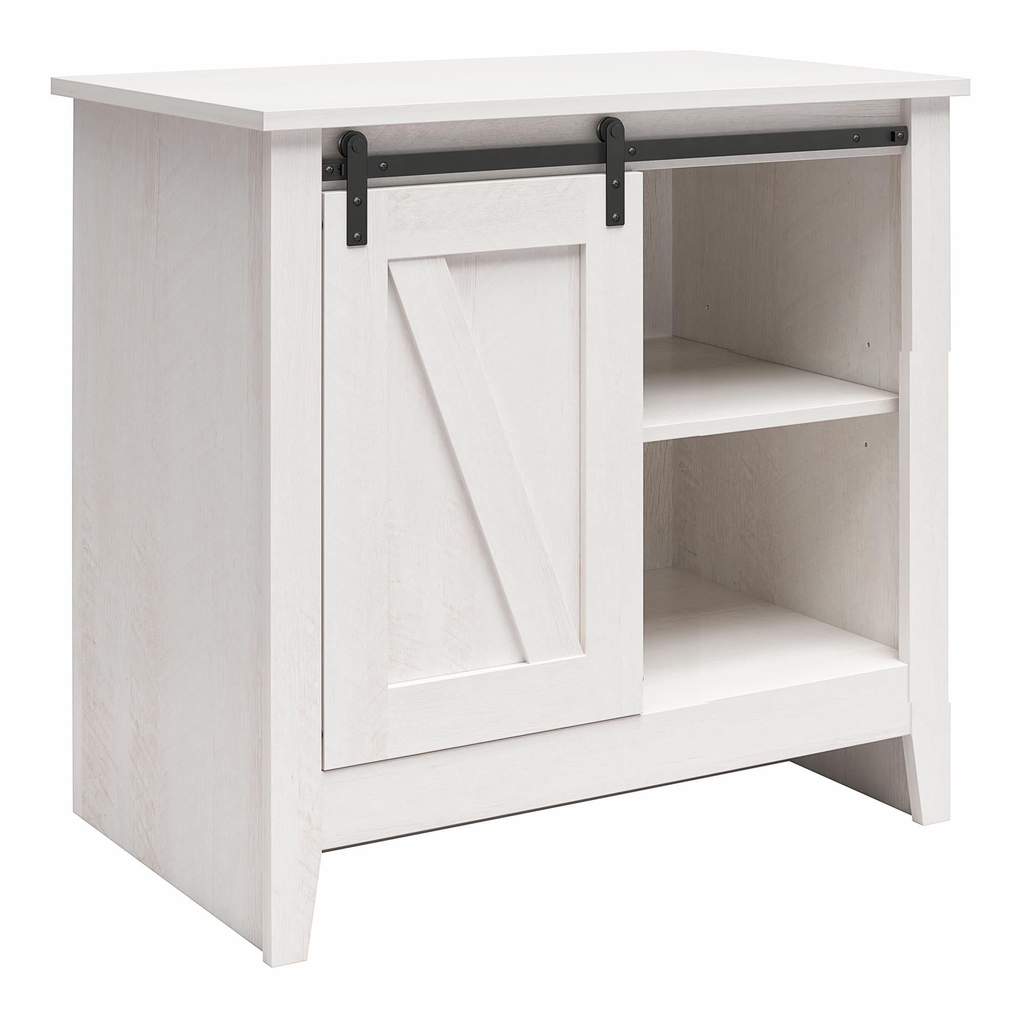 Alton Farmhouse Nightstand with 4 Shelves, Magnolia Oak - Magnolia Oak