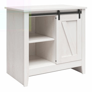 Alton Farmhouse Nightstand with 4 Shelves, Magnolia Oak - Magnolia Oak