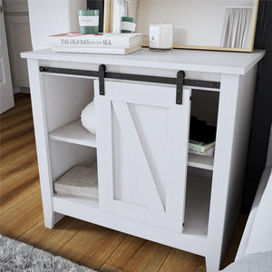 Alton Farmhouse Nightstand with 4 Shelves, Magnolia Oak - Magnolia Oak