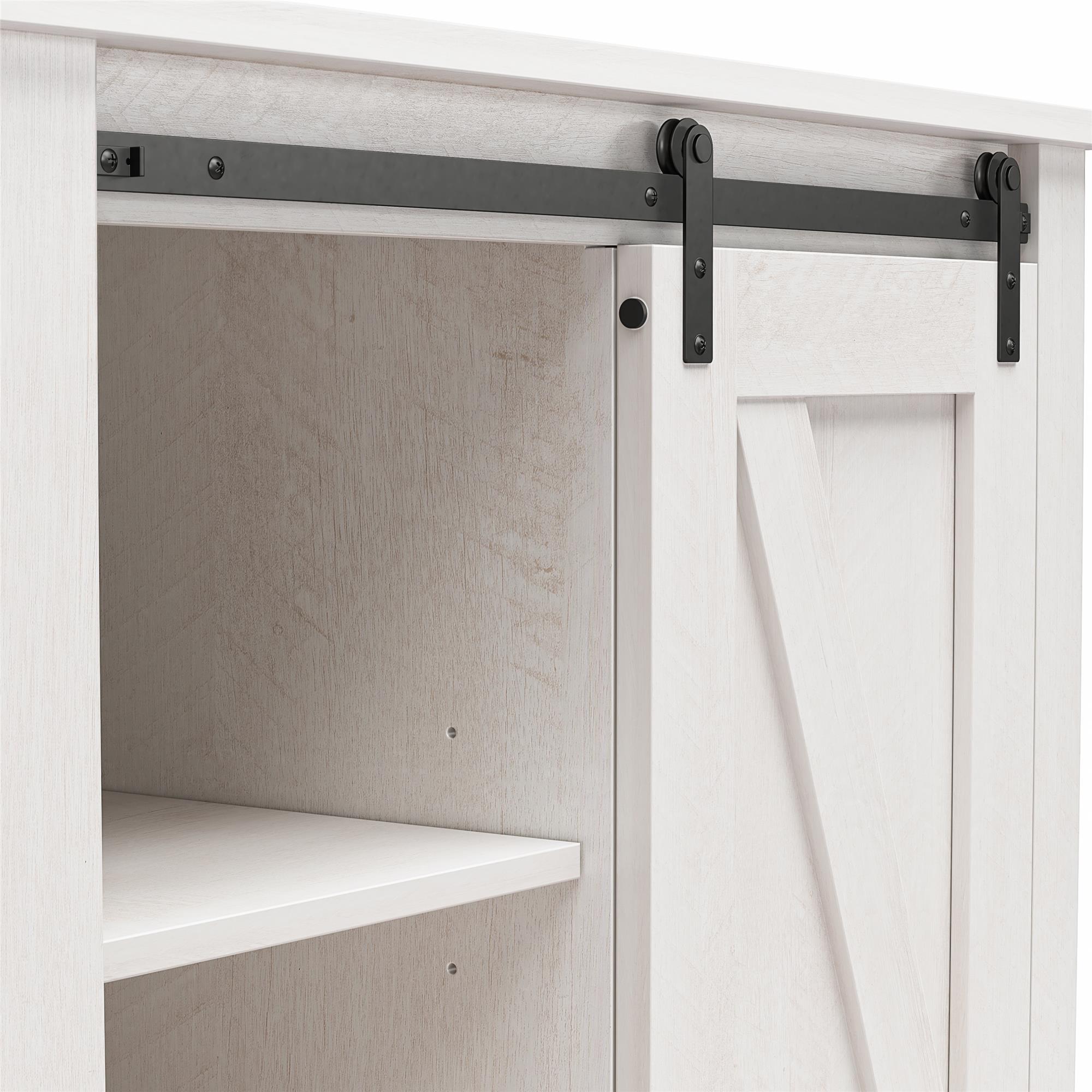 Alton Farmhouse Nightstand with 4 Shelves, Magnolia Oak - Magnolia Oak