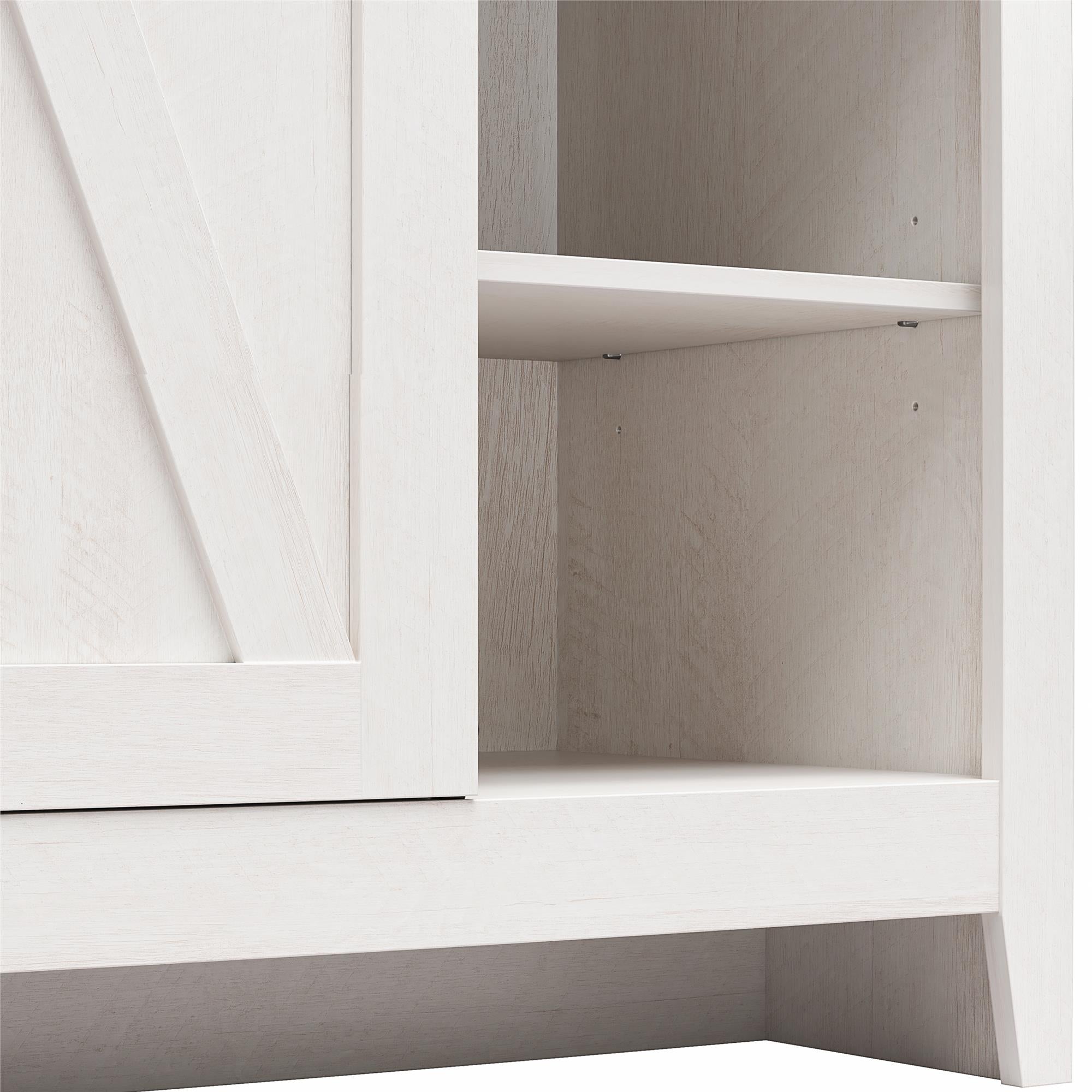 Alton Farmhouse Nightstand with 4 Shelves, Magnolia Oak - Magnolia Oak
