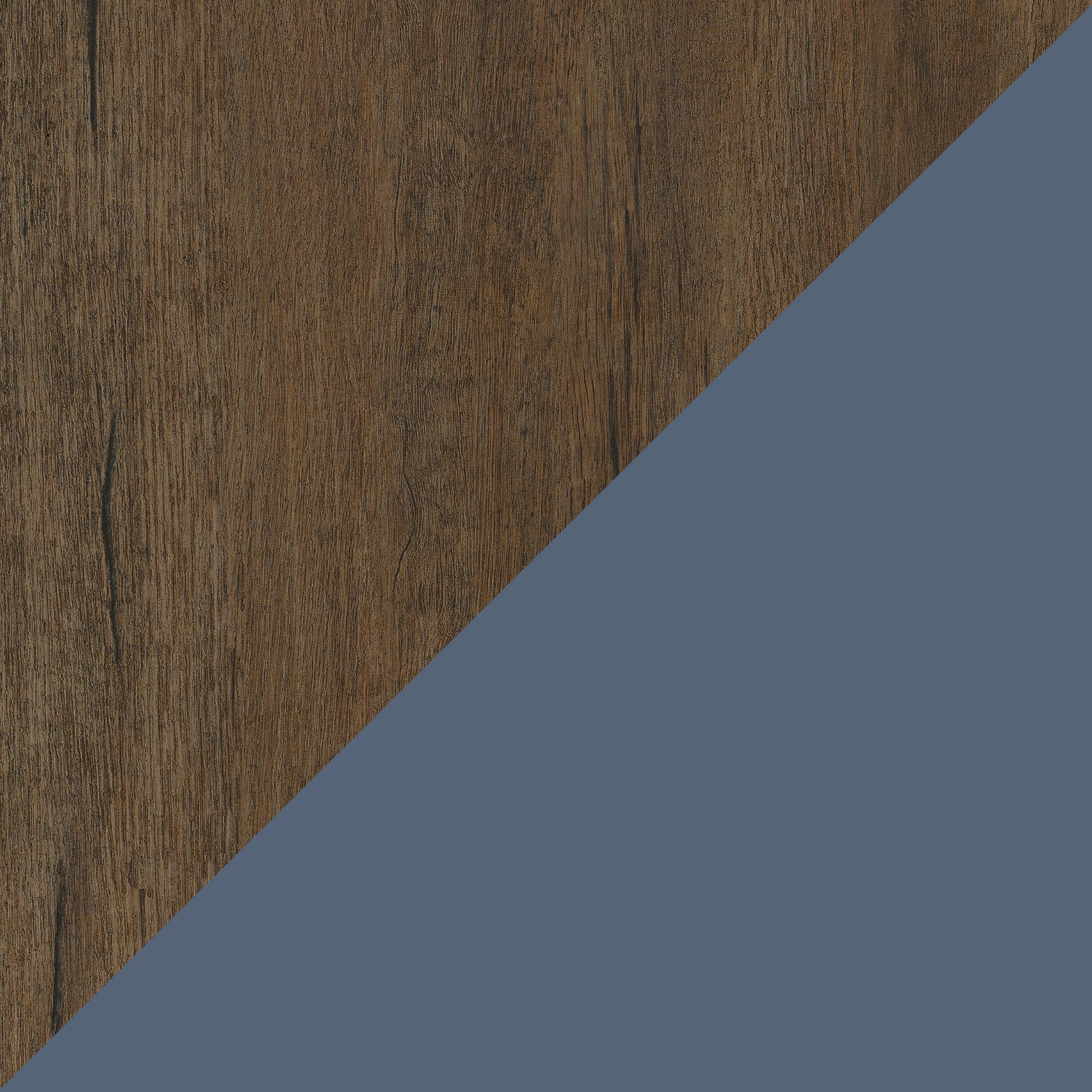 Alton Farmhouse Nightstand with 4 Shelves, Stone Blue/Rustic Walnut - Stone Blue/Rustic Walnut