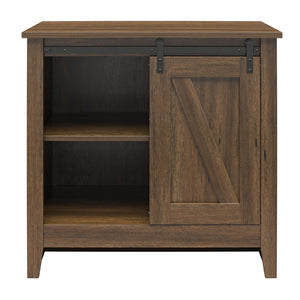 Alton Farmhouse Nightstand with 4 Shelves, Rustic Walnut - Rustic Walnut