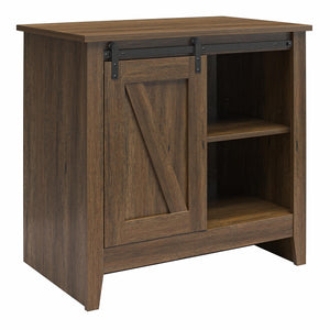 Alton Farmhouse Nightstand with 4 Shelves, Rustic Walnut - Rustic Walnut