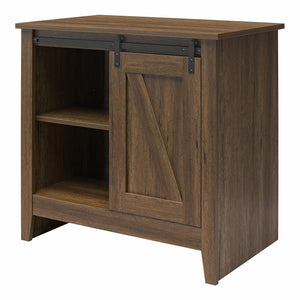 Alton Farmhouse Nightstand with 4 Shelves, Rustic Walnut - Rustic Walnut