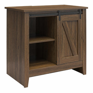 Alton Farmhouse Nightstand with 4 Shelves, Rustic Walnut - Rustic Walnut