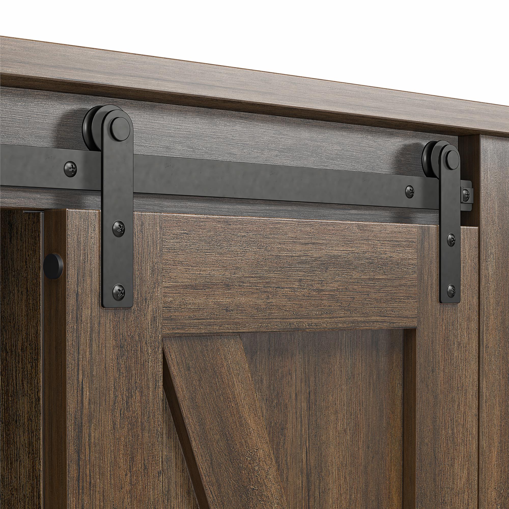 Alton Farmhouse Nightstand with 4 Shelves, Rustic Walnut - Rustic Walnut