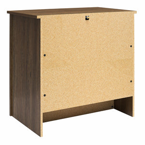 Alton Farmhouse Nightstand with 4 Shelves, Rustic Walnut - Rustic Walnut