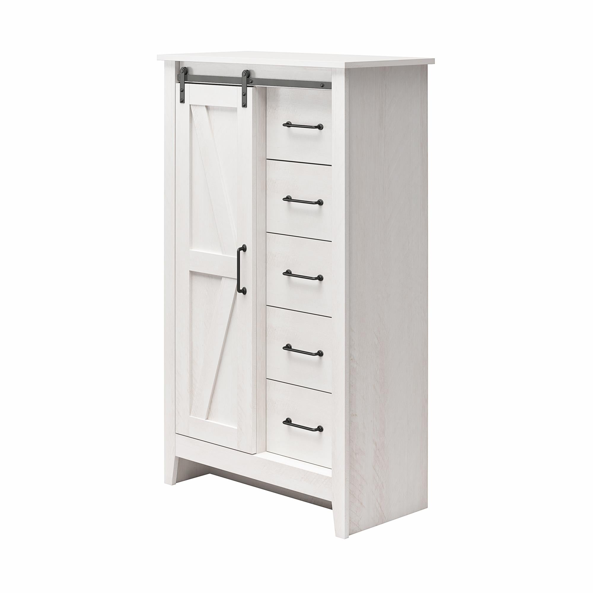 Alton Farmhouse Gentleman's Chest, Magnolia Oak - Magnolia Oak - 5 Drawer