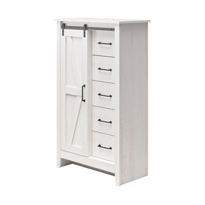 Alton Farmhouse Gentleman's Chest, Magnolia Oak - Magnolia Oak - 5 Drawer
