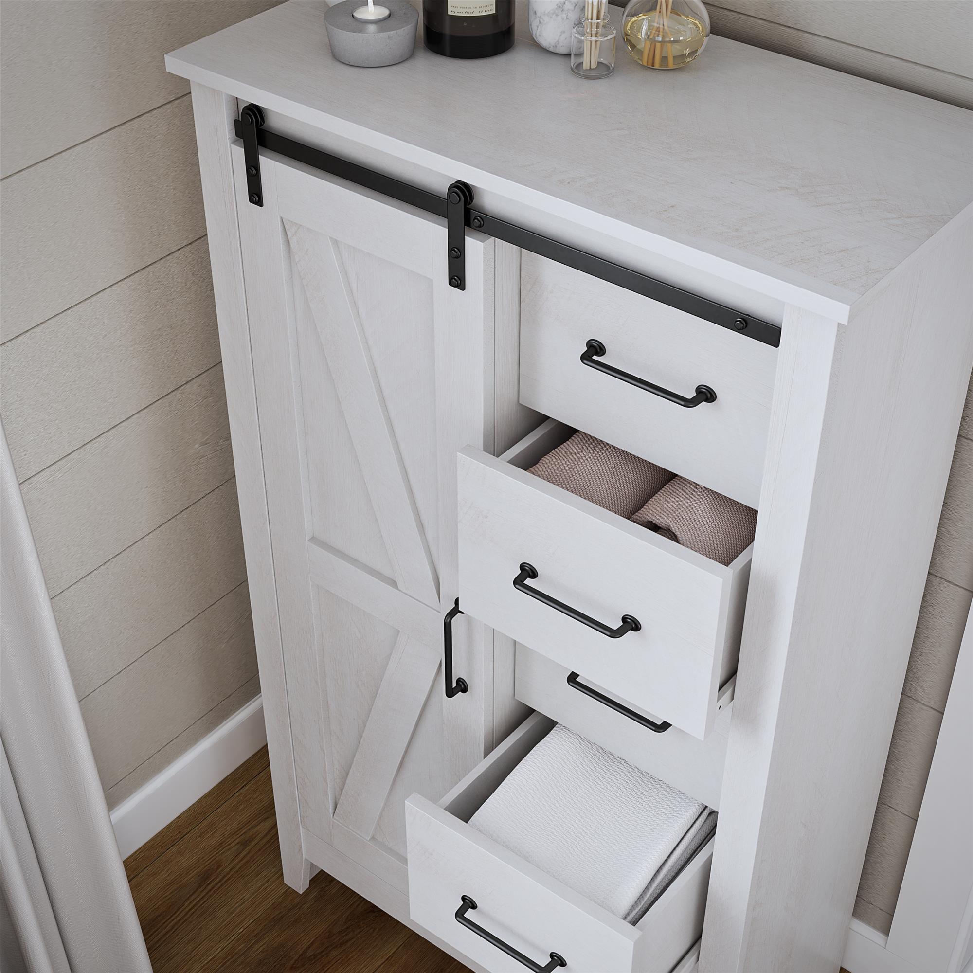 Alton Farmhouse Gentleman's Chest, Magnolia Oak - Magnolia Oak - 5 Drawer