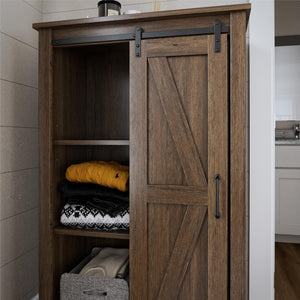 Alton Farmhouse Gentleman's Chest, Rustic Walnut - Rustic Walnut - 5 Drawer
