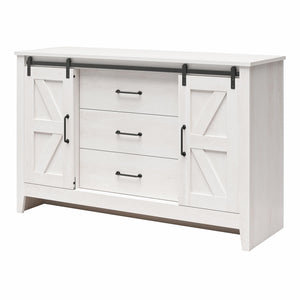 Alton Farmhouse 3 Drawer/2 Door Dresser, Magnolia Oak - Magnolia Oak - 3 Drawer