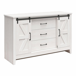 Alton Farmhouse 3 Drawer/2 Door Dresser, Magnolia Oak - Magnolia Oak - 3 Drawer