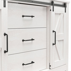 Alton Farmhouse 3 Drawer/2 Door Dresser, Magnolia Oak - Magnolia Oak - 3 Drawer