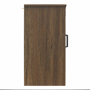 Alton Farmhouse 3 Drawer/2 Door Dresser, Rustic Walnut - Rustic Walnut - 3 Drawer