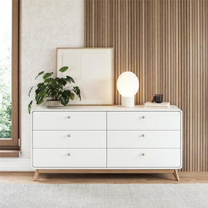 Ren Home Leva 6 Drawer Dresser, White - Charleswood White
