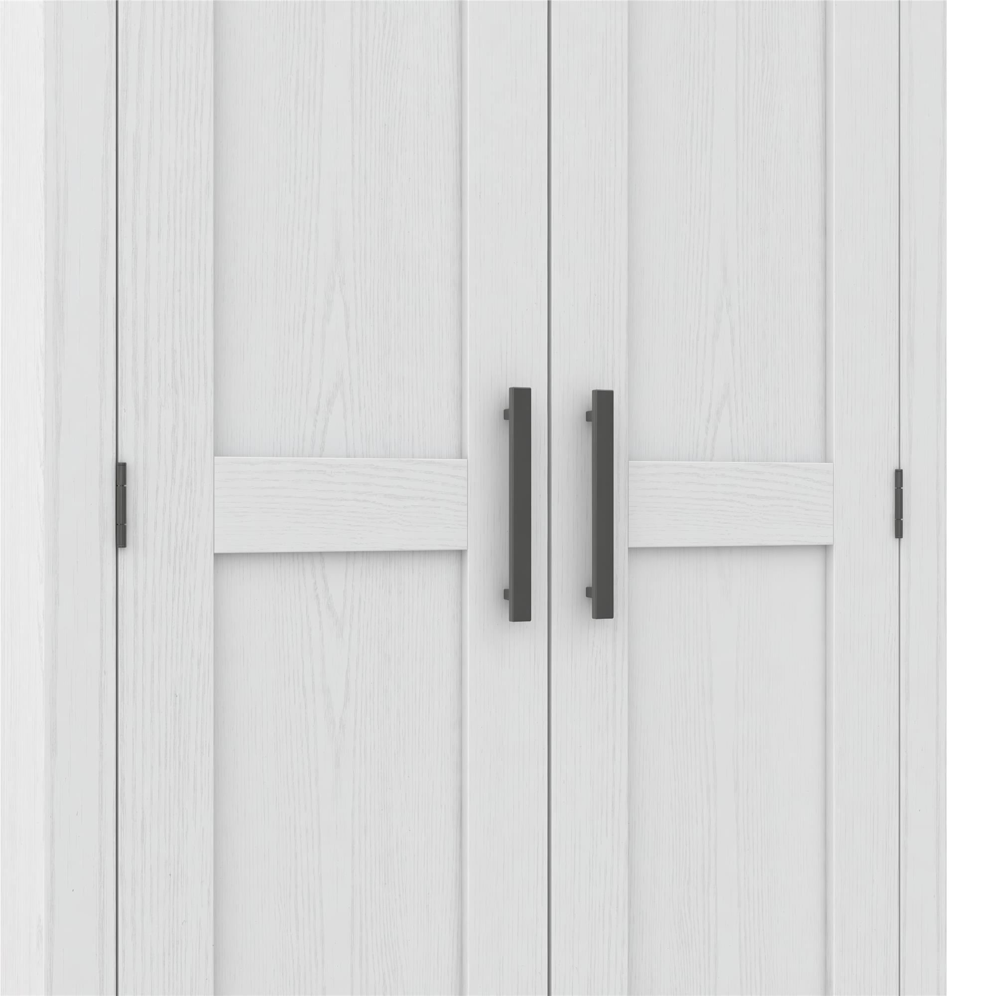 Farmhouse 2-Door, 1-Drawer Storage Cabinet, White - Federal White - Tall