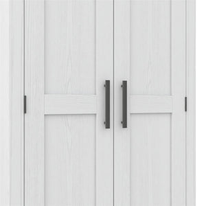 Farmhouse 2-Door, 1-Drawer Storage Cabinet, White - Federal White - Tall