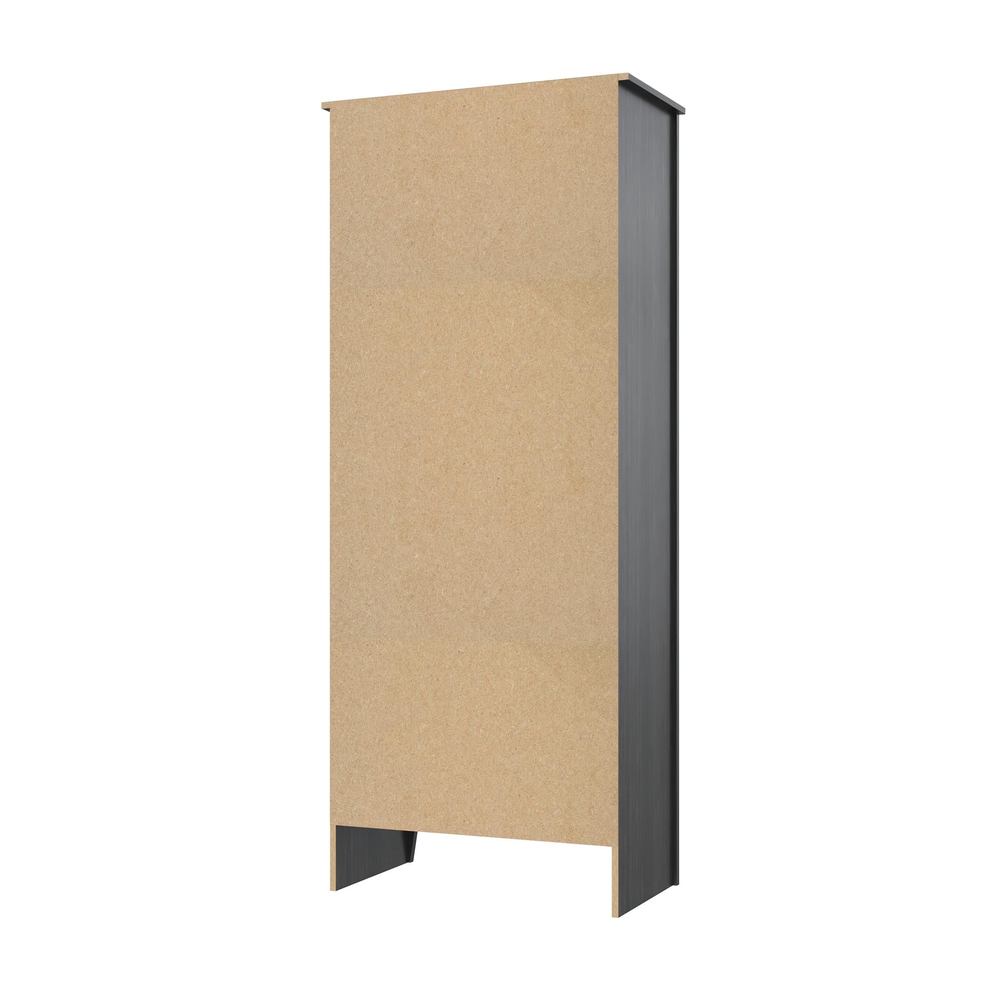 Farmhouse 2-Door, 1-Drawer Storage Cabinet, Shadow Oak - Shadow Oak - Tall