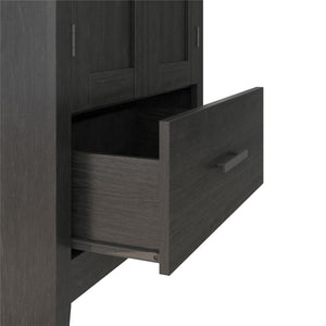 Farmhouse 2-Door, 1-Drawer Storage Cabinet, Shadow Oak - Shadow Oak - Tall