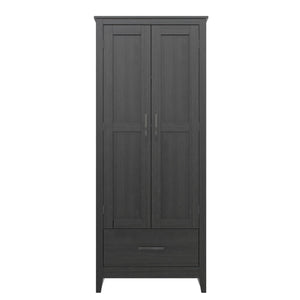 Farmhouse 2-Door, 1-Drawer Storage Cabinet, Shadow Oak - Shadow Oak - Tall