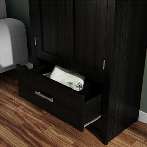 Farmhouse 2-Door, 1-Drawer Storage Cabinet, Shadow Oak - Shadow Oak - Tall