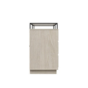 Devon 6-Drawer Dresser with LED Lights and Glass Top, Eden Ash - Eden Ash - 6 Drawer