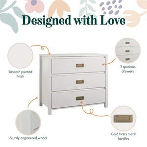 Max & Finn Haven 3-Drawer Dresser - White