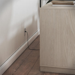 Devon 6-Drawer Dresser with LED Lights and Glass Top, Eden Ash - Eden Ash - 6 Drawer
