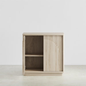 Arbor Accent Cabinet with Arched Front, Blonde Oak - Blonde Oak